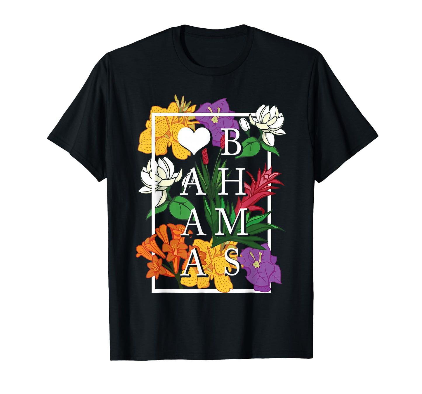 Bahamas Nassau Bimini Wildflower Pride Floral T-Shirt
