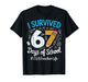 ELA Teacher Survived 67 Days of School Humor Design T-Shirt