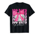 Retro 100 Days of School Coquette Bow Disco Ball Girls Women T-Shirt
