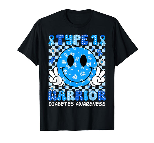 Diabetes Awareness Toddler Ribbon T1D Warrior Support Squad T-Shirt