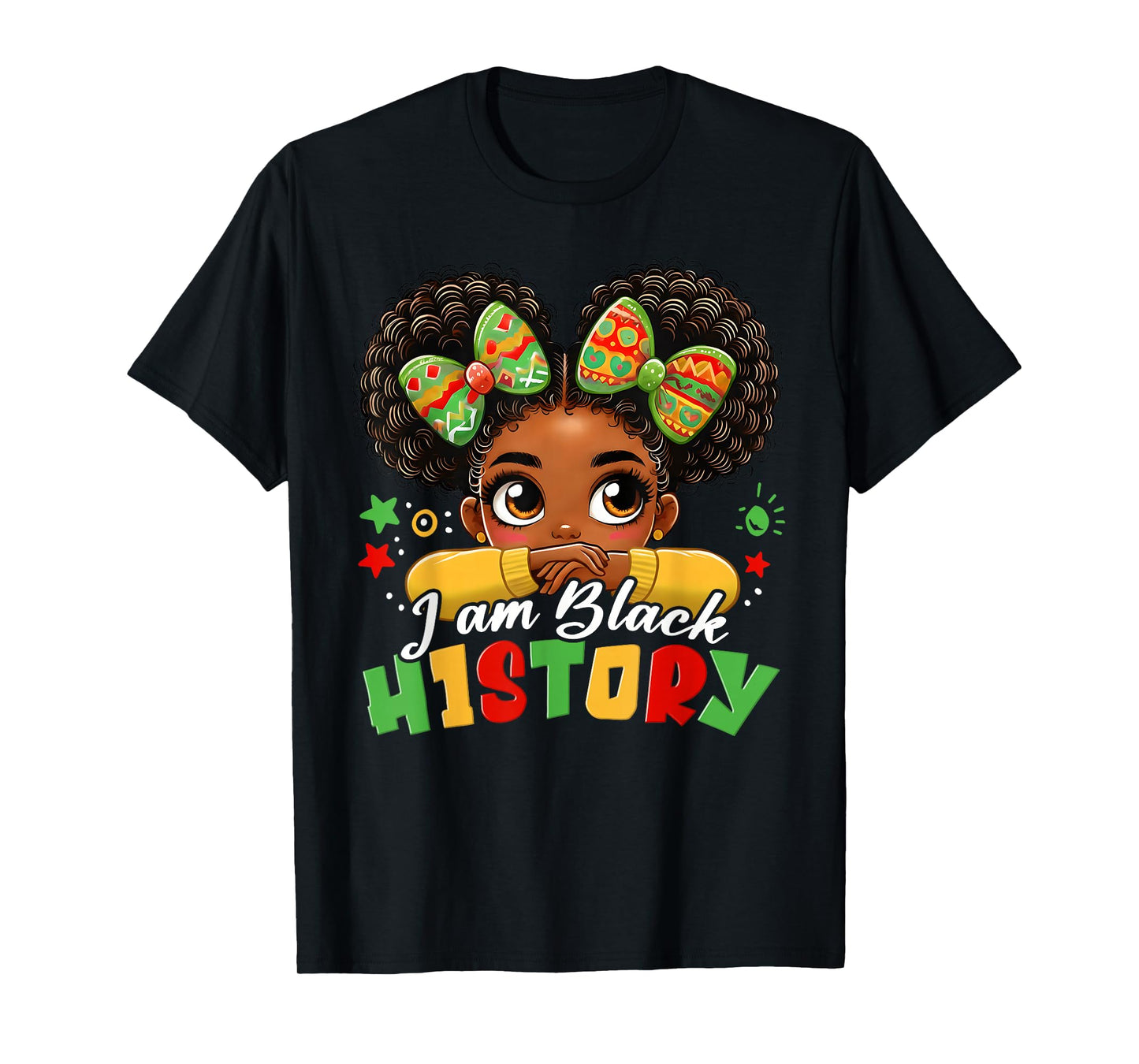 I Am Black History Kids Girls Womens Black History Month T-Shirt