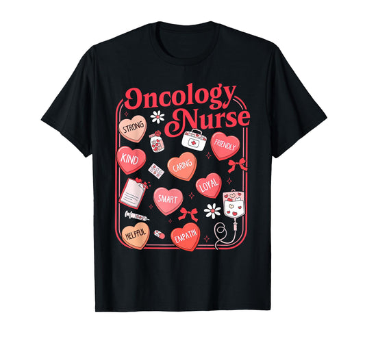 Valentine Day Oncology Nurse Hematology Hem Onc Cancer Chemo T-Shirt