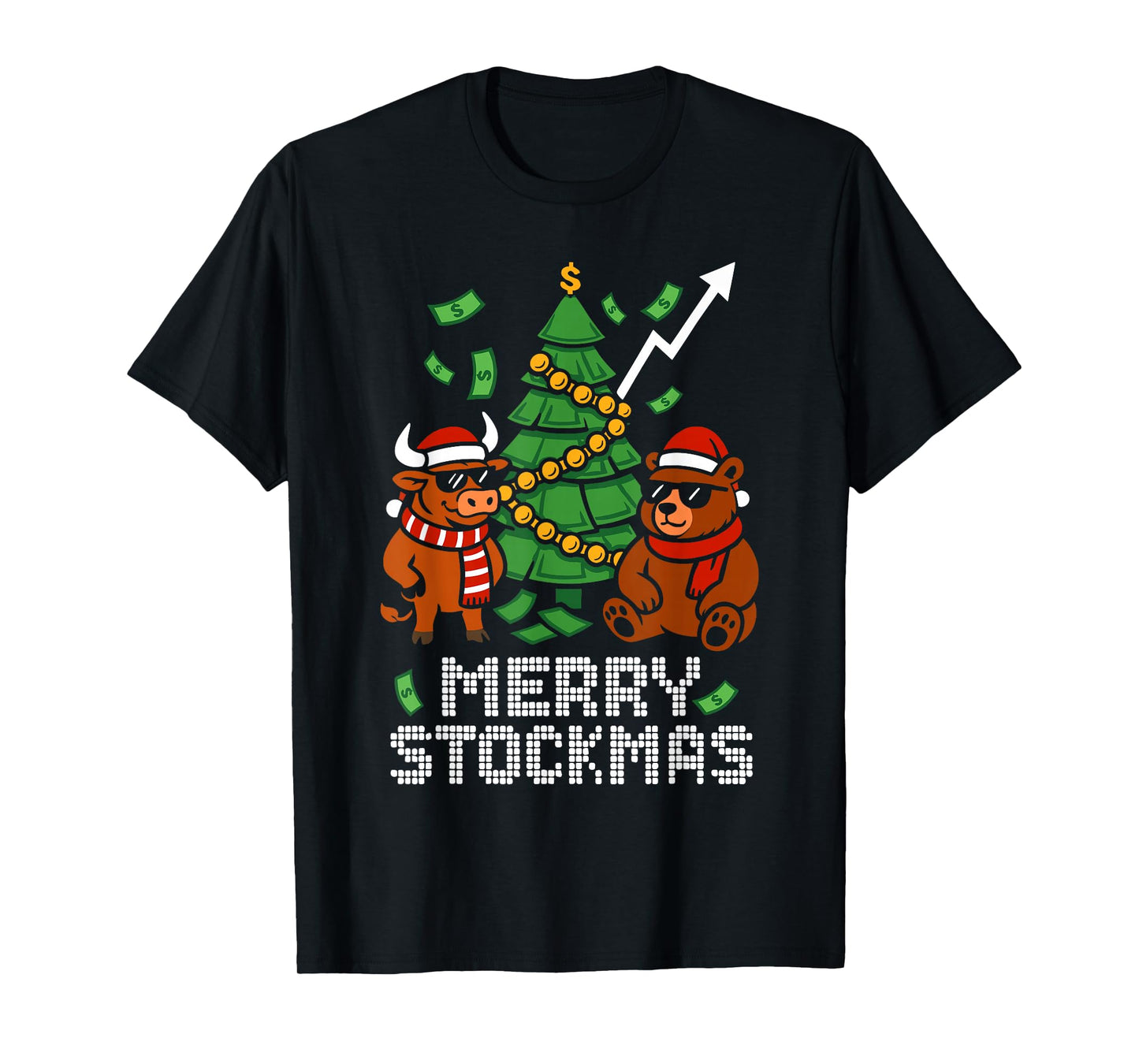 Investor Christmas Men Women Kids Funny Stock Market T-Shirt