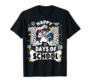 Happy 100 Days of School Dabbing Dalmatian Dog 100 Days Kids T-Shirt