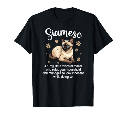 Siamese Cat Definition Siamese Owner Siamese Cat Lover T-Shirt