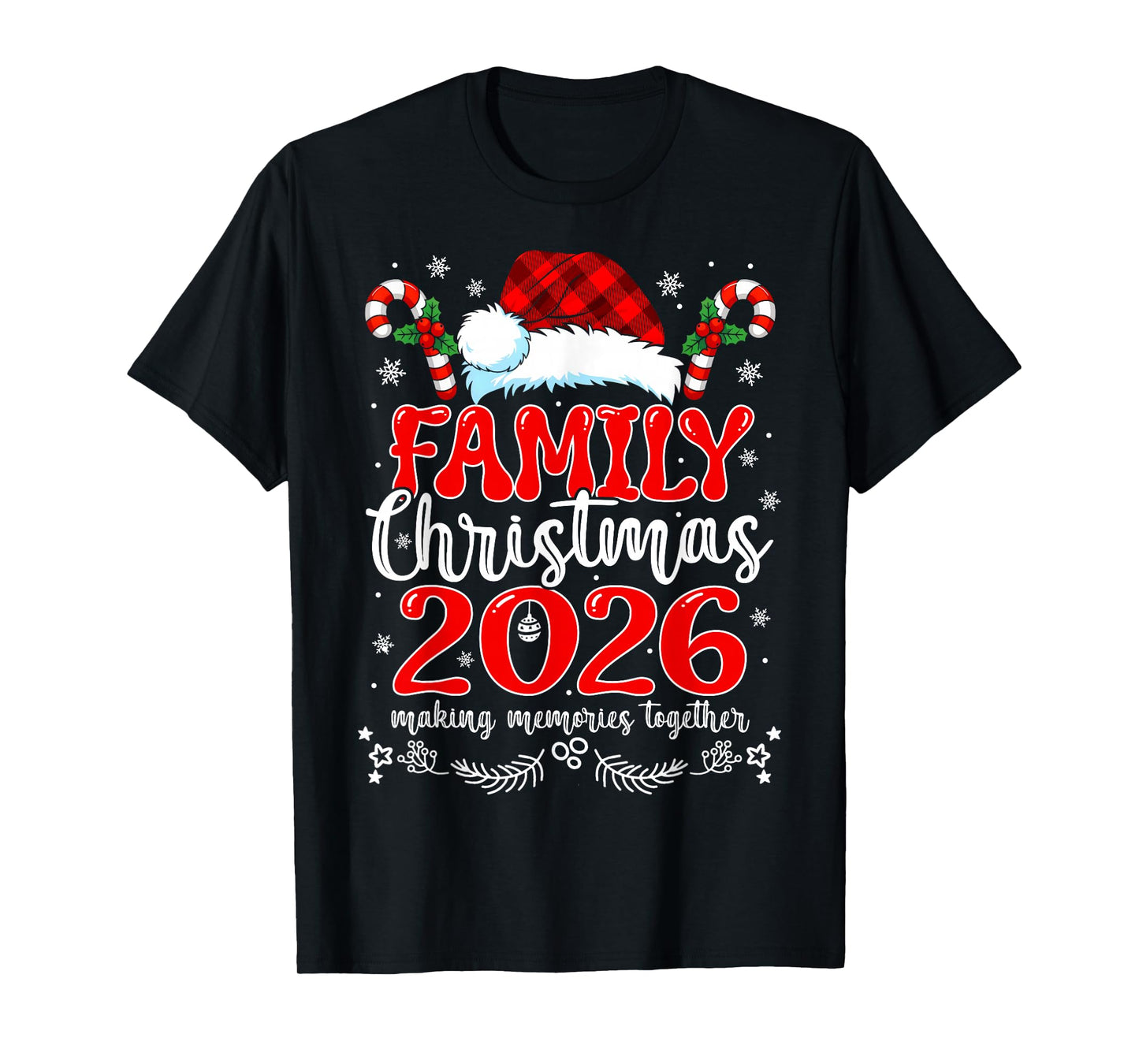 Matching Family Christmas 2026 Pajama Xmas Squad Funny T-Shirt