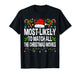 Most Likely to Watch All The Christmas Movies Funny Xmas T-Shirt