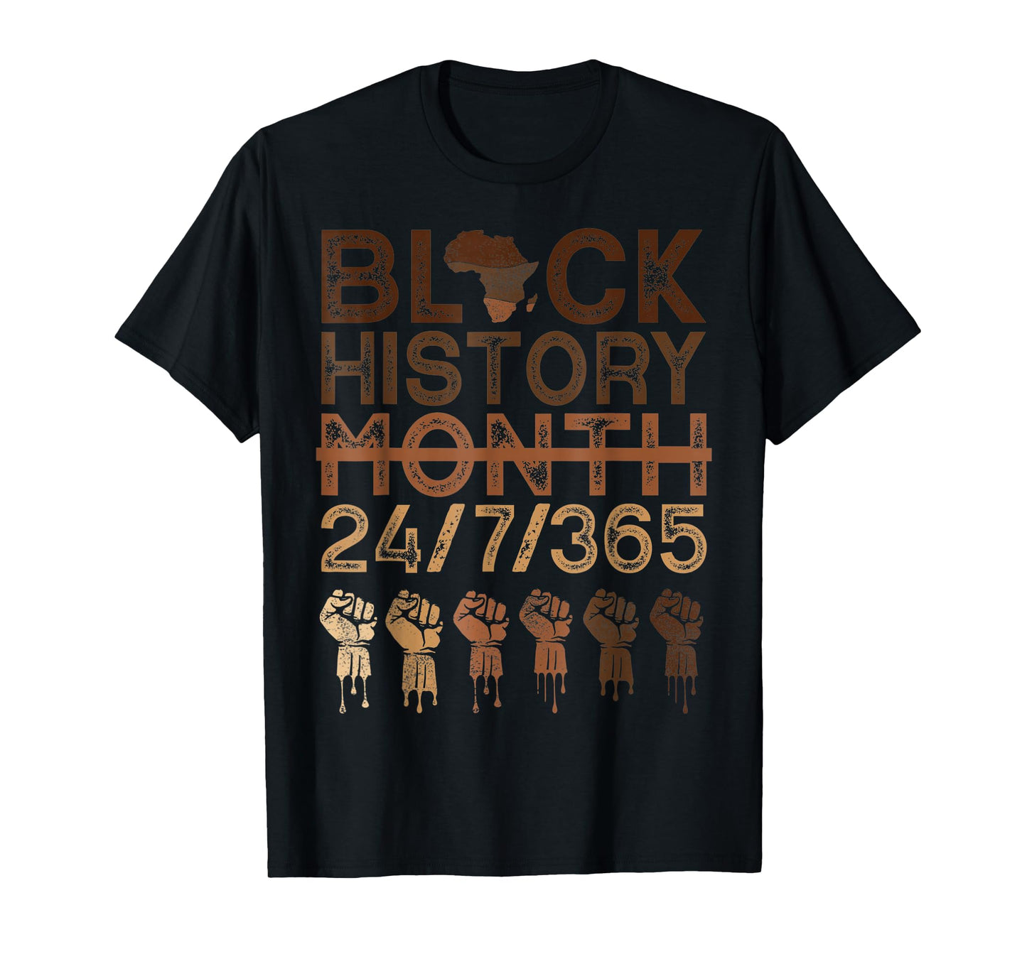 Black History Month 2026 Black History 365 Melanin Pride T-Shirt