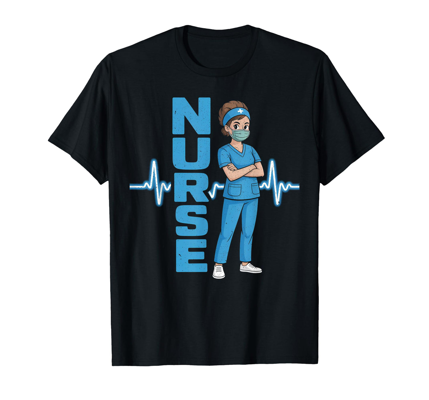 Nurse Uniform Face Mask Funny Nursing, Nurses Lover T-Shirt
