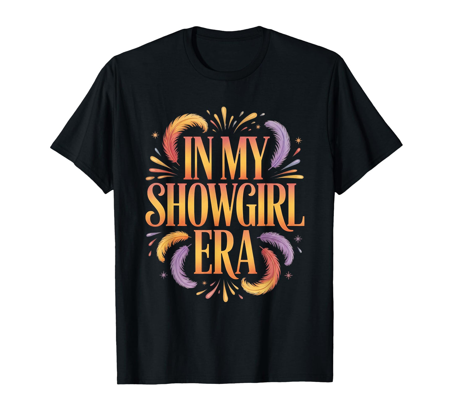in My Showgirl Era Feather Sparkle Retro Style T-Shirt