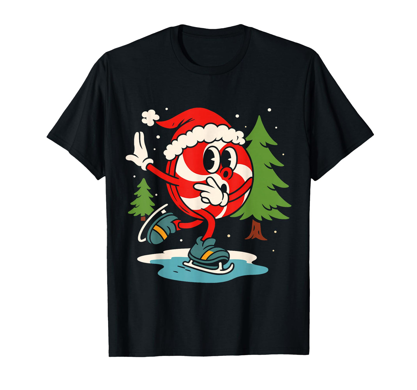 Christmas Peppermint Candy Cane Kids Boy Girl Funny Xmas Pjs T-Shirt