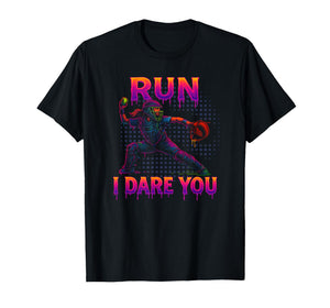 Softball Catcher Run I Dare You Colorstorm Drip Identity T-Shirt