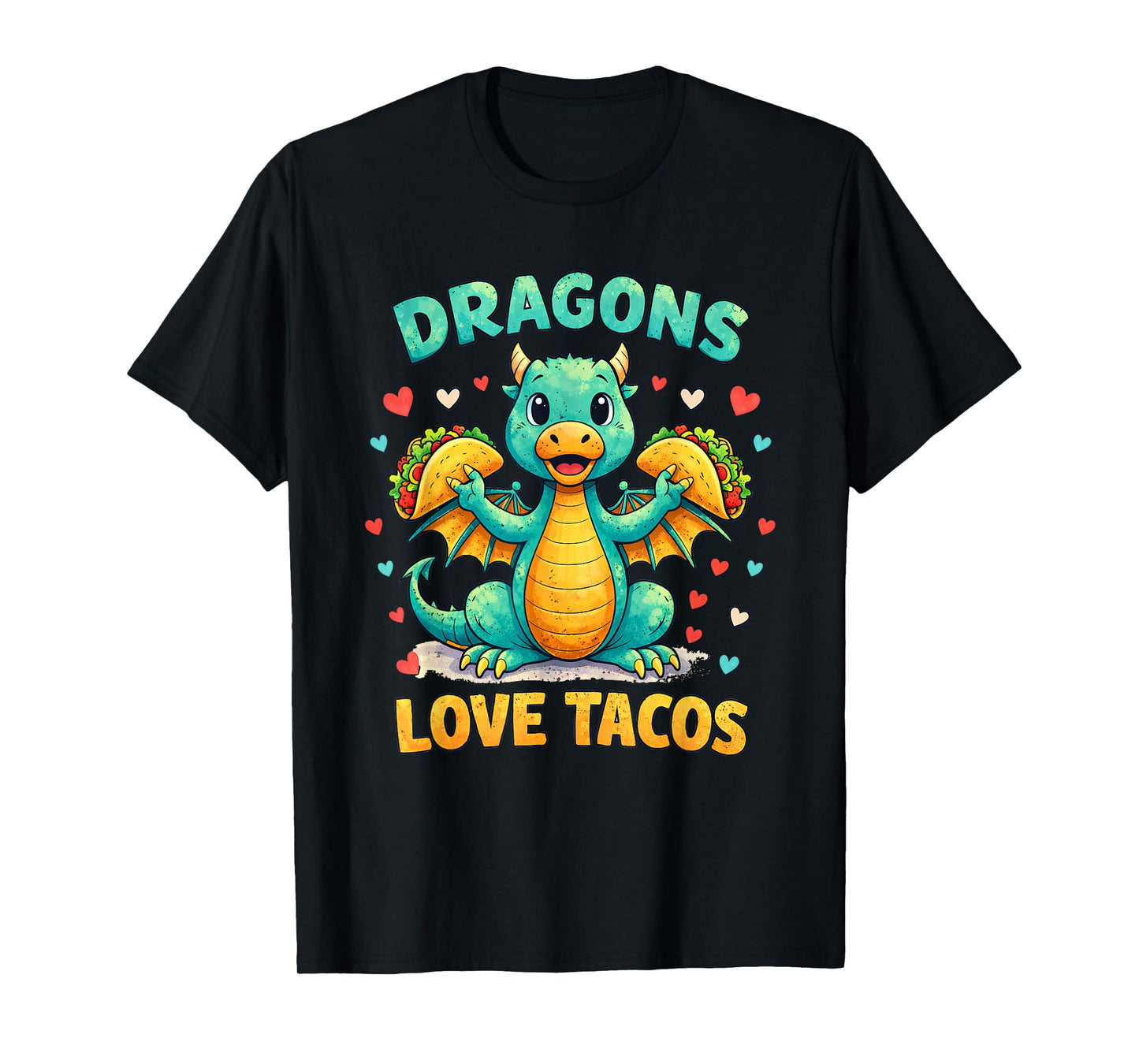 Dragons Love Tacos Costume Mexican Taco Dragon Kids Mexico T-Shirt