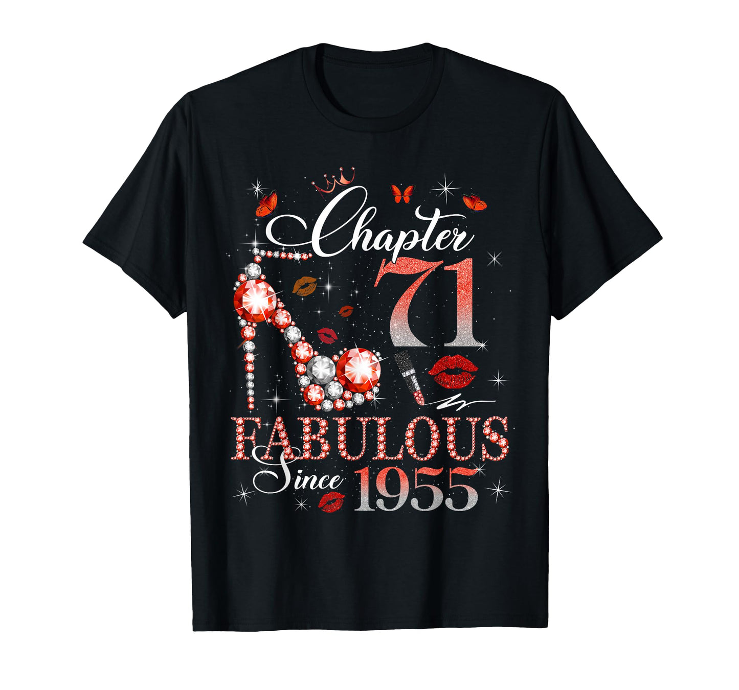 Chapter 71 Fabulous Since 1955 71st Birthday Women Girls T-Shirt