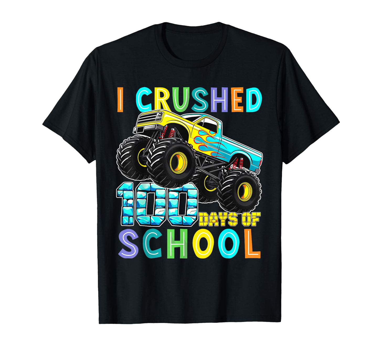 I Crushed 100th Day of School Kids Boys 100 Days of School T-Shirt