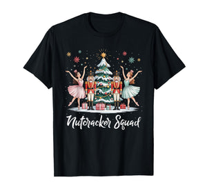 Christmas Nutcracker Squad Ballet Dance Women Kids Girls T-Shirt