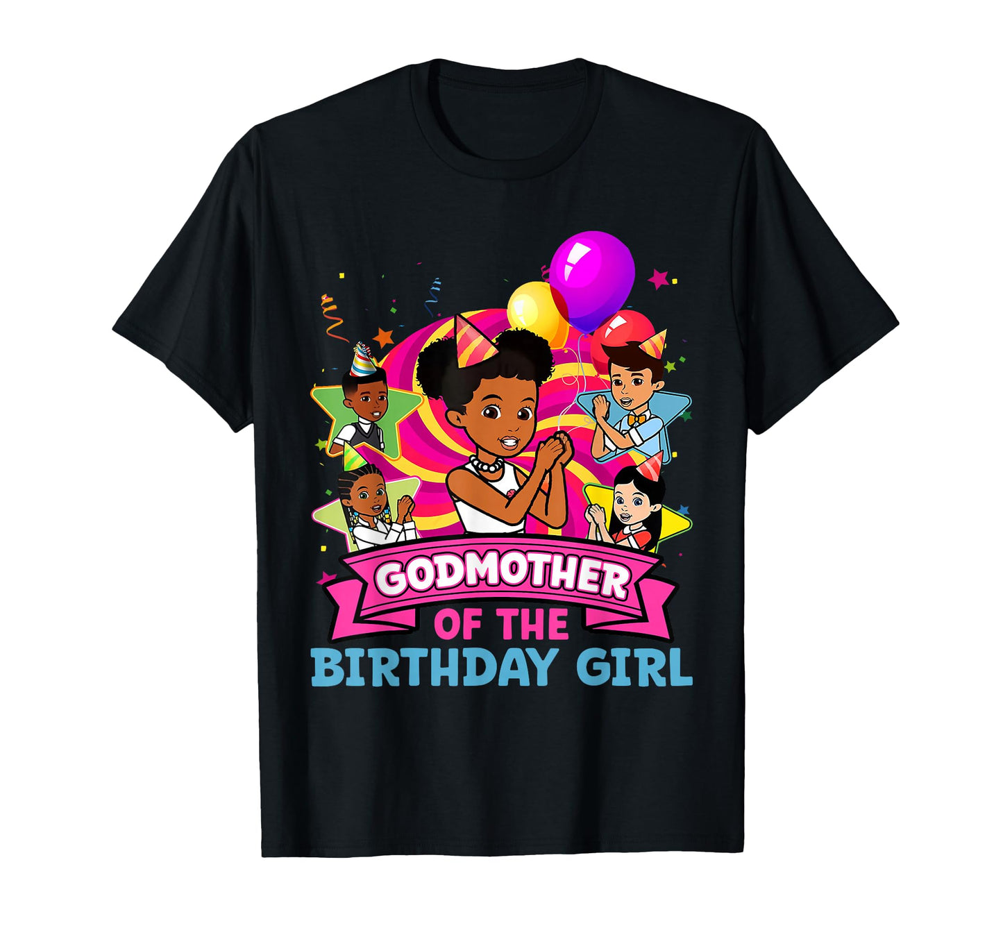 Godmother Birthday Girl Gracie Pink Doll Family Decorations T-Shirt