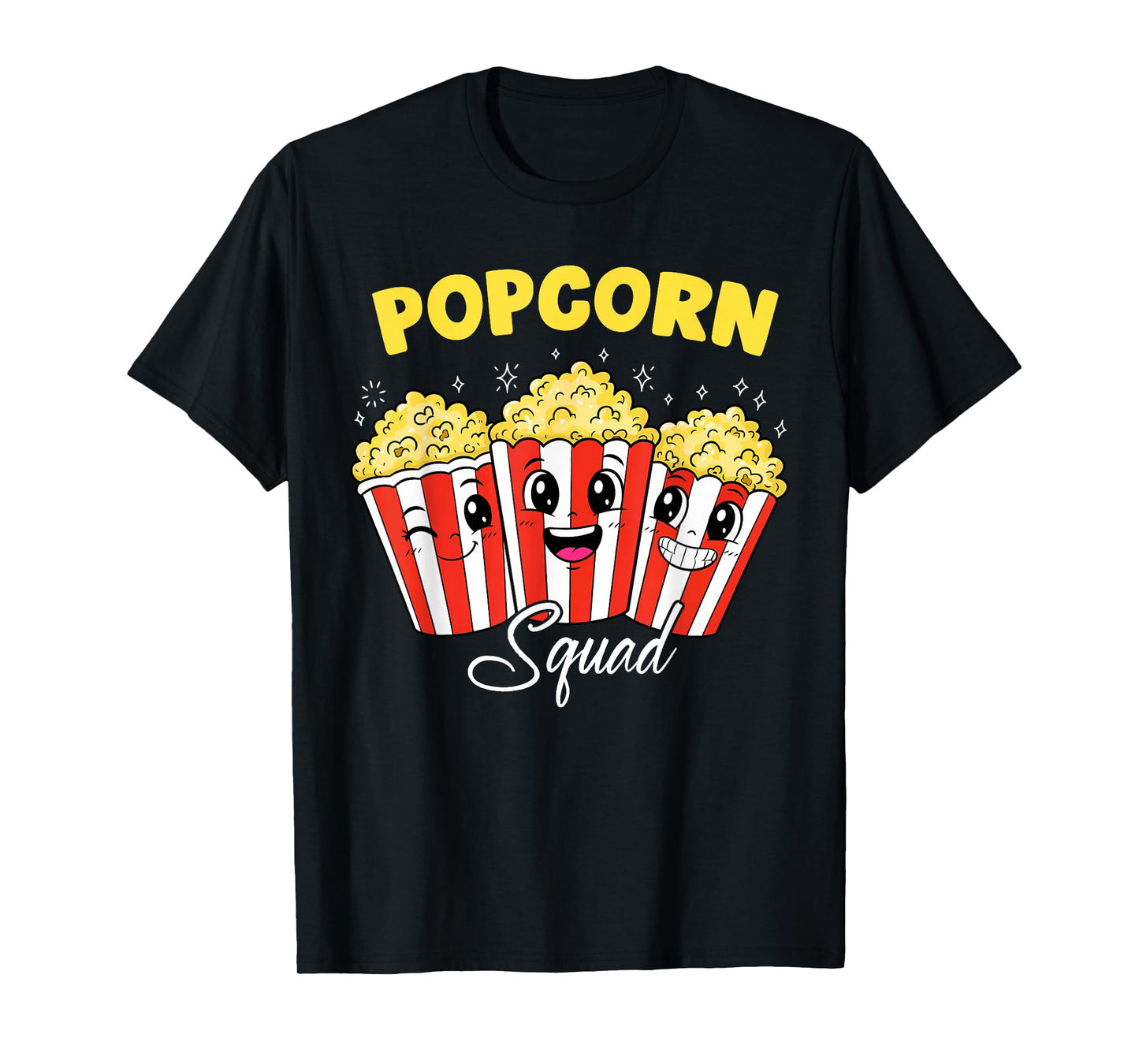 Funny Popcorn Squad Theater Movie Snack Cinema Food Lover T-Shirt