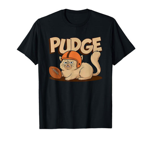 Pudge The Football cat Grumpy Game Day Mascot T-Shirt