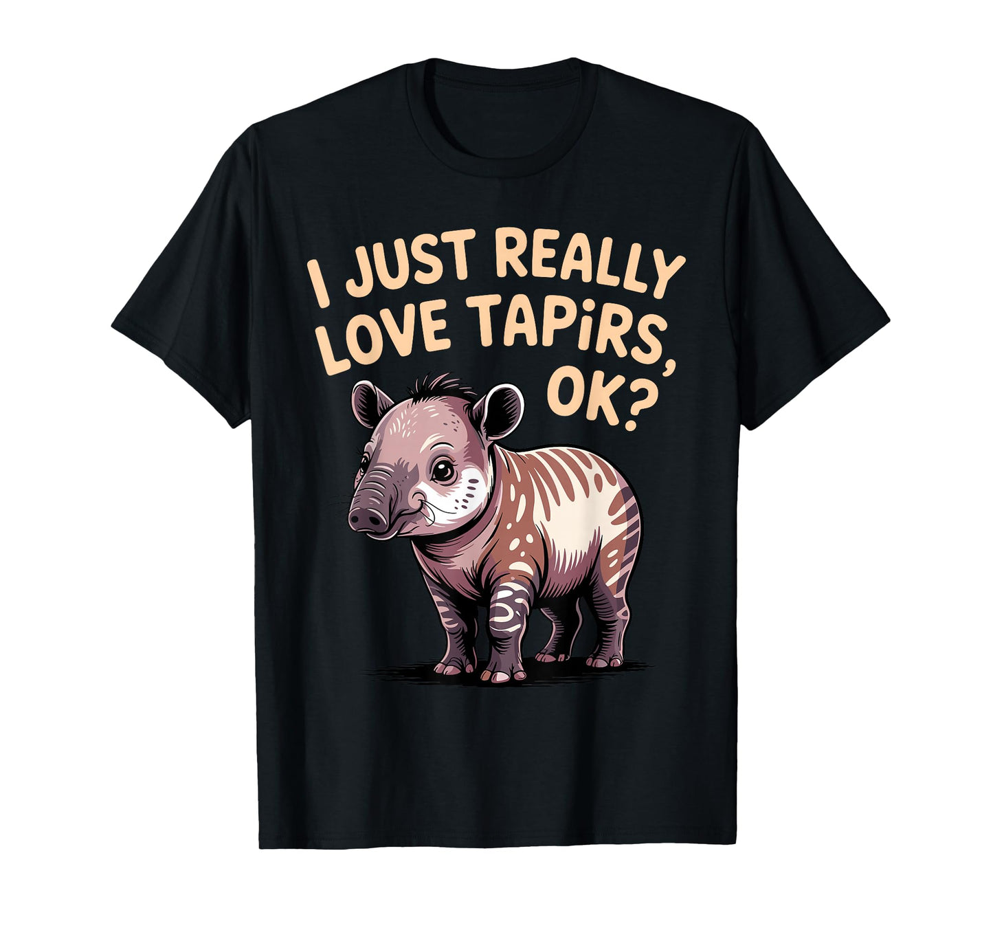 Funny Tapir Art for Men Women Zoo Animal Zookeeper Tapir T-Shirt
