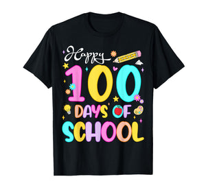 Happy 100 Days of School Preppy 100th Day of School Girls T-Shirt