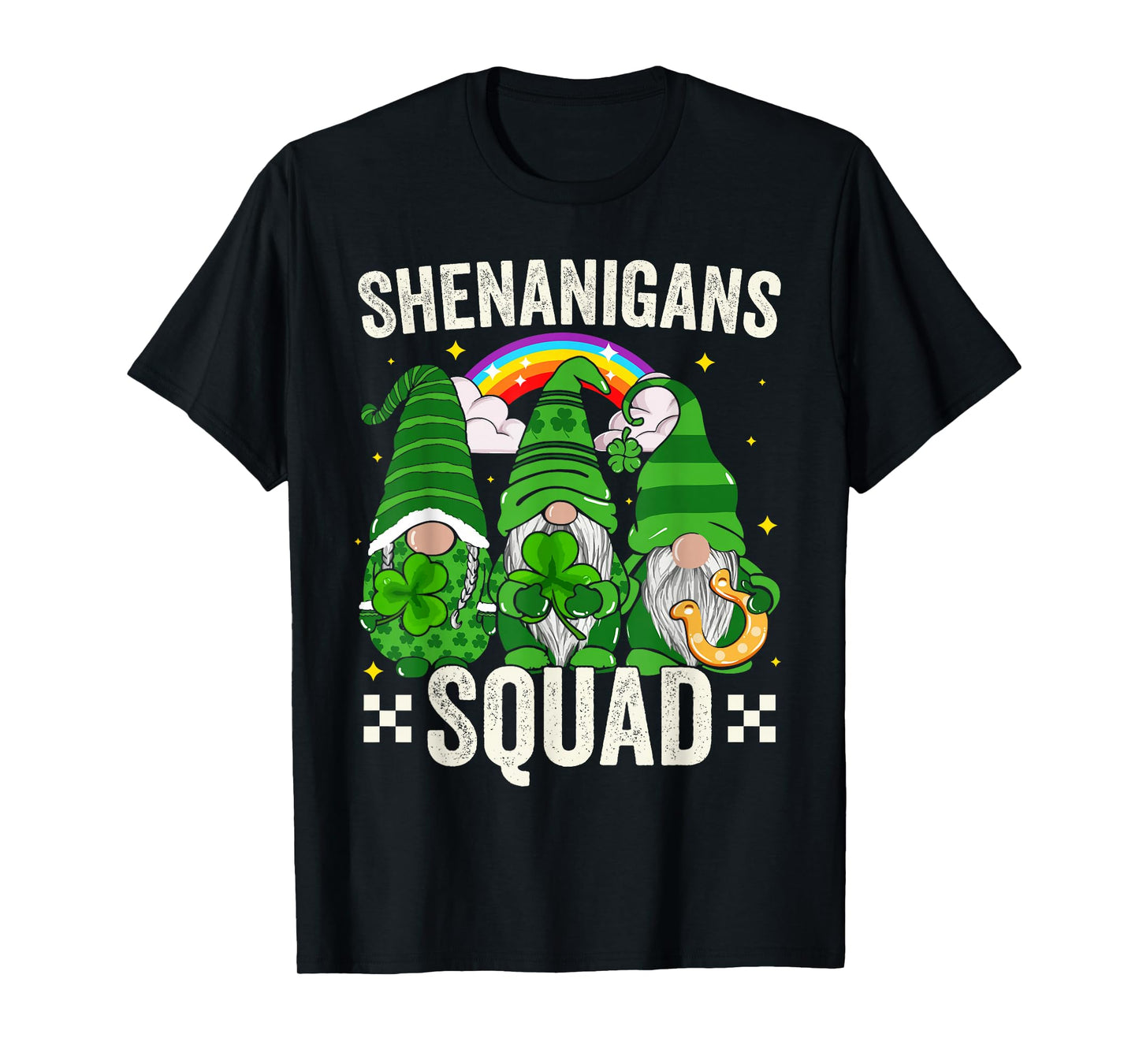 St Patricks Day Gnomes Women Shenanigans Squad Saint Pattys T-Shirt