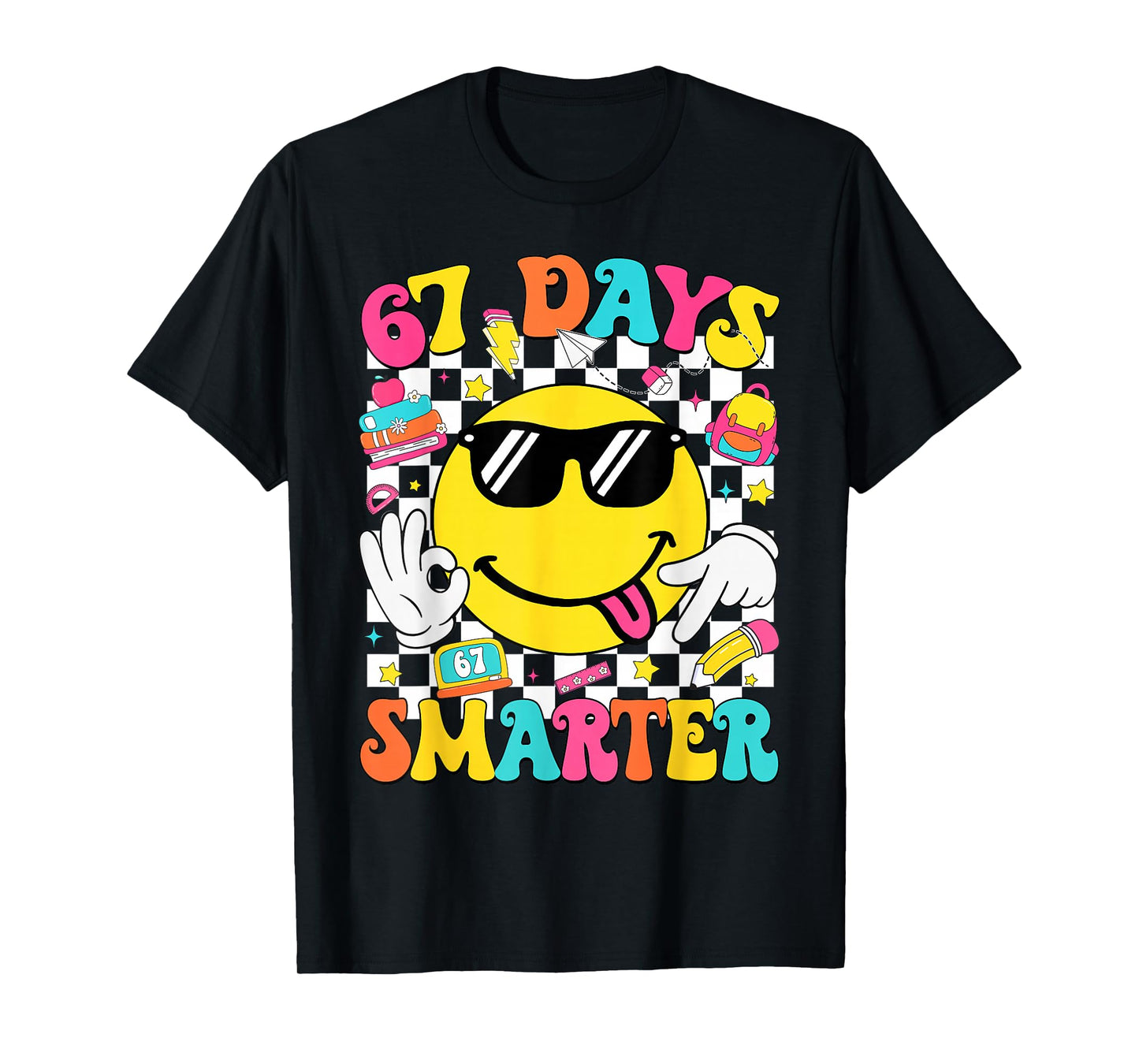 67th Day of School Shirt 67 Days Smarter Teacher Boy Girls T-Shirt