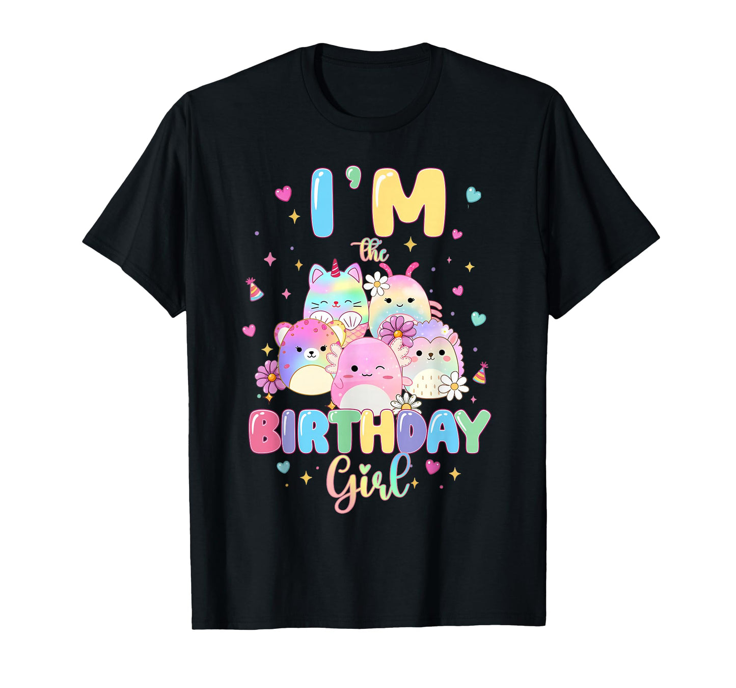 I'm The Birthday Girl Squish Squad Birthday Party Girls Kids T-Shirt