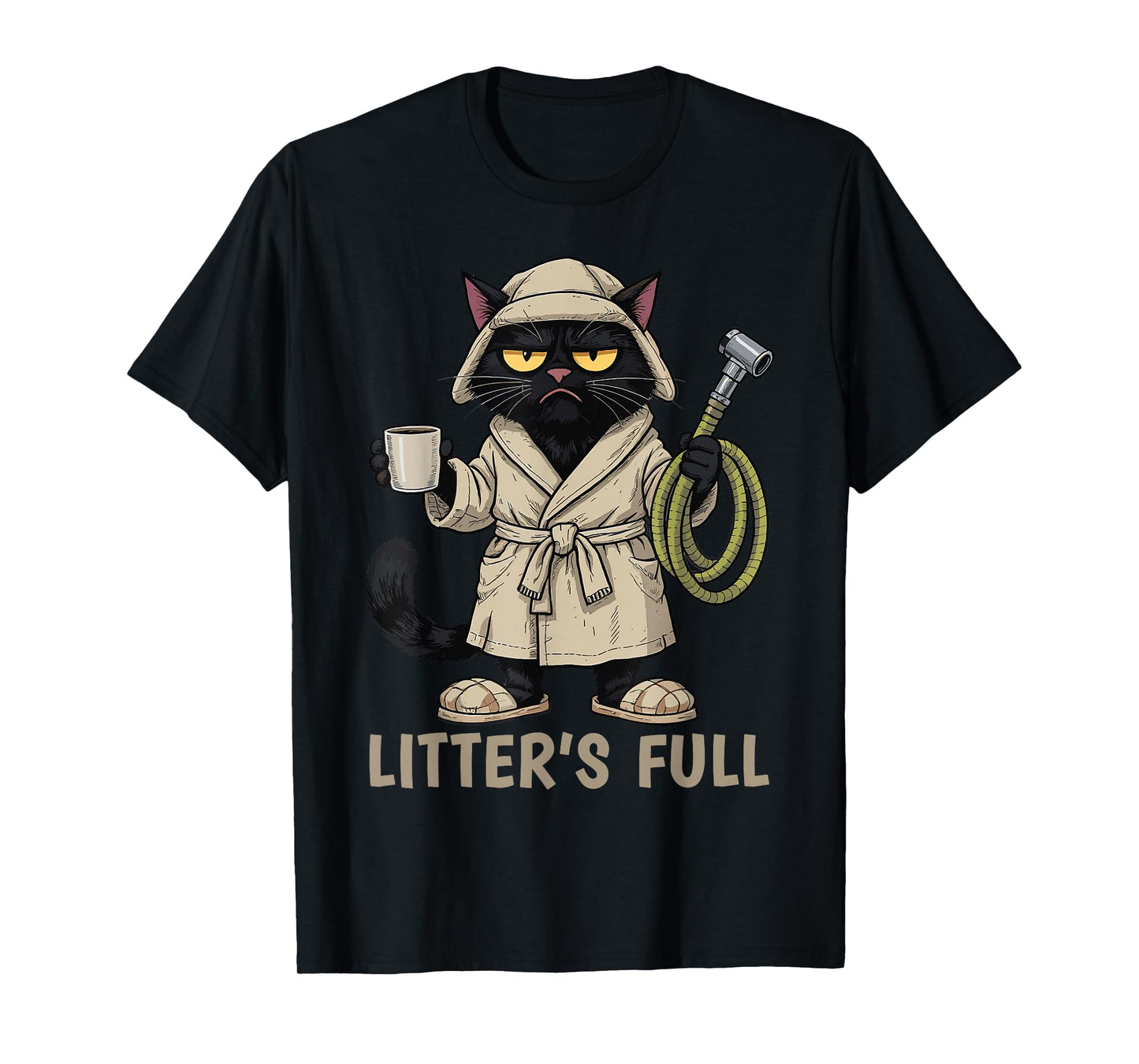 Litter’s Full Funny Cat Lovers Christmas T-Shirt