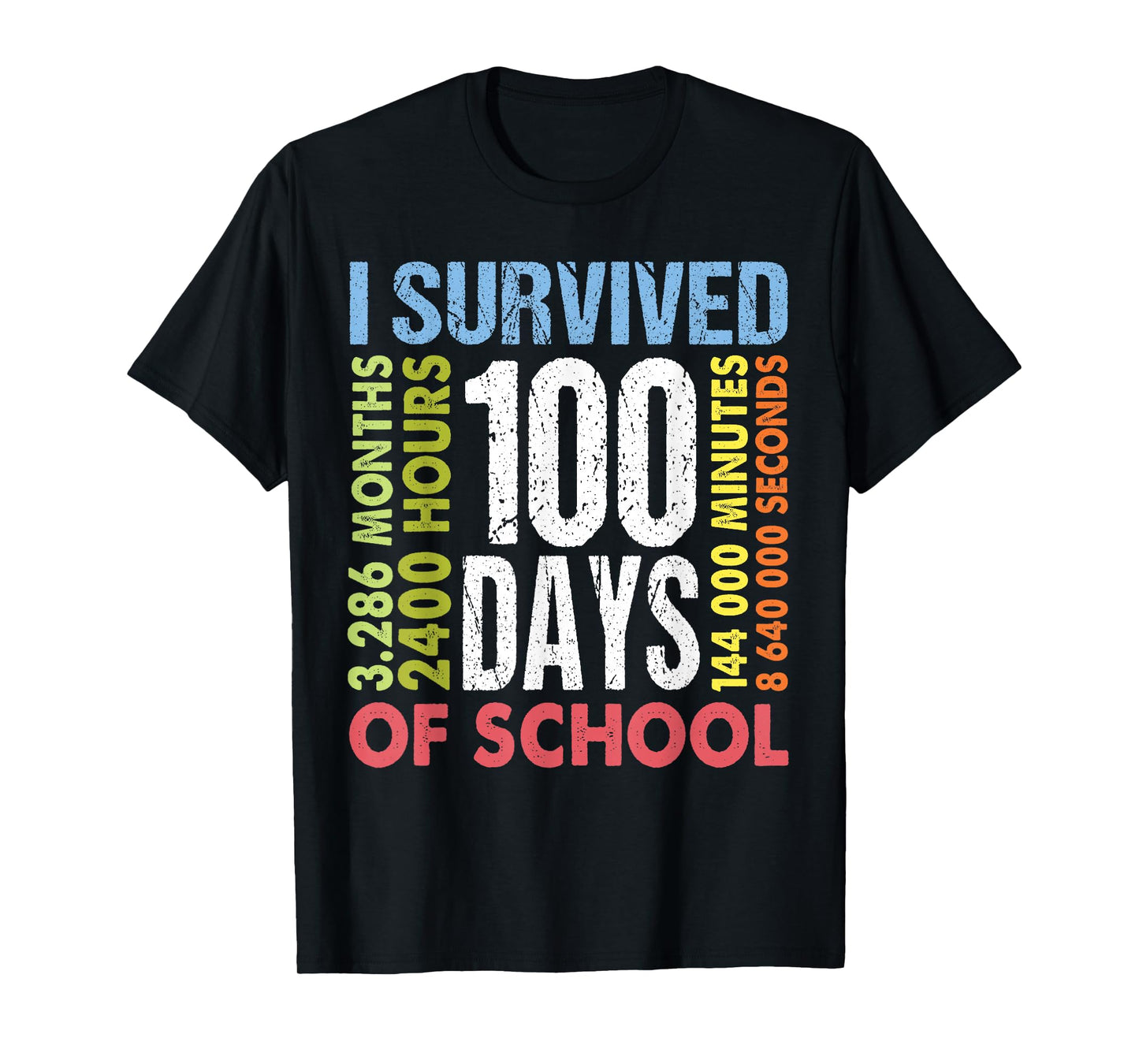 Funny I Survived 100 Days of School Boys Girls Teachers T-Shirt