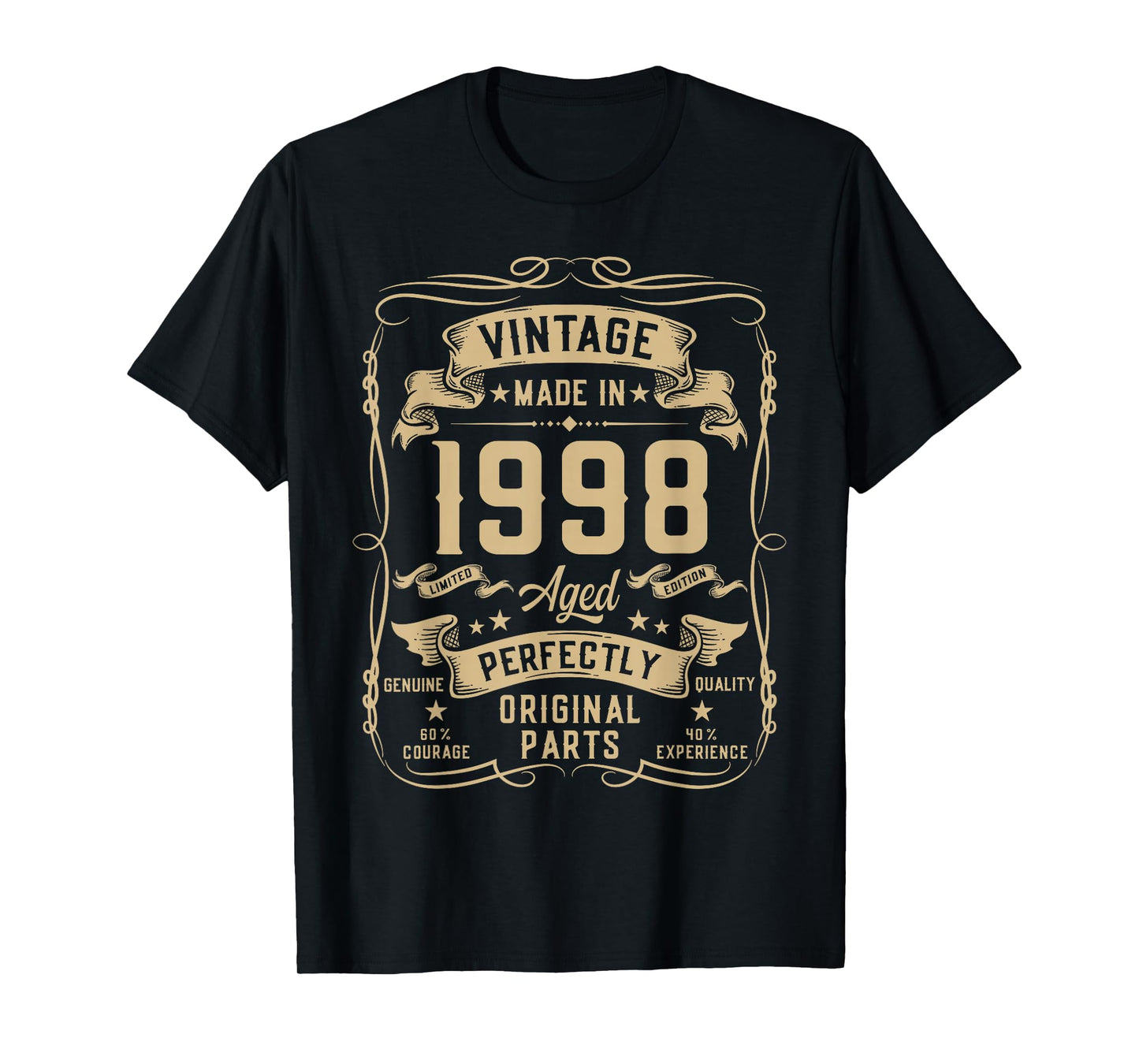 Vintage 1998 28yr 28th Birthday Gifts for Men 28 Years Old T-Shirt