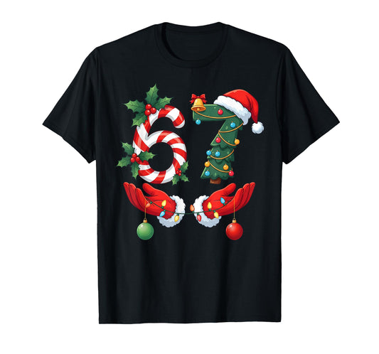 67 Meme Six Seven Christmas Pajamas for Women Men Kids Teen T-Shirt
