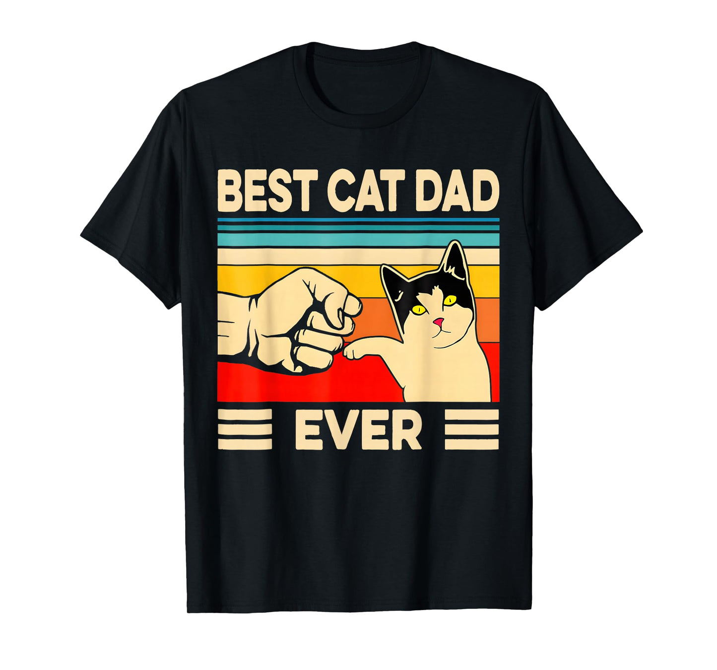Cat-Shirt Men Best Cat Dad Ever Funny Cat Lover Gift T-Shirt