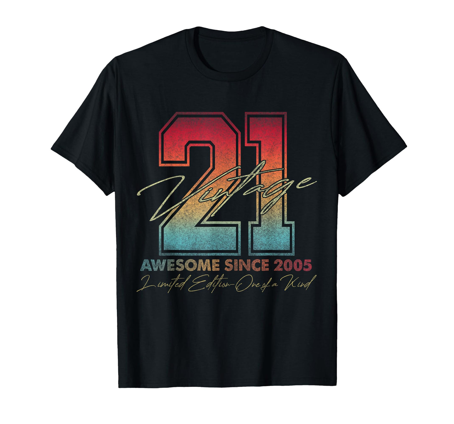 21 Year Old Gifts Vintage 2005 Limited Edition 21st Birthday T-Shirt