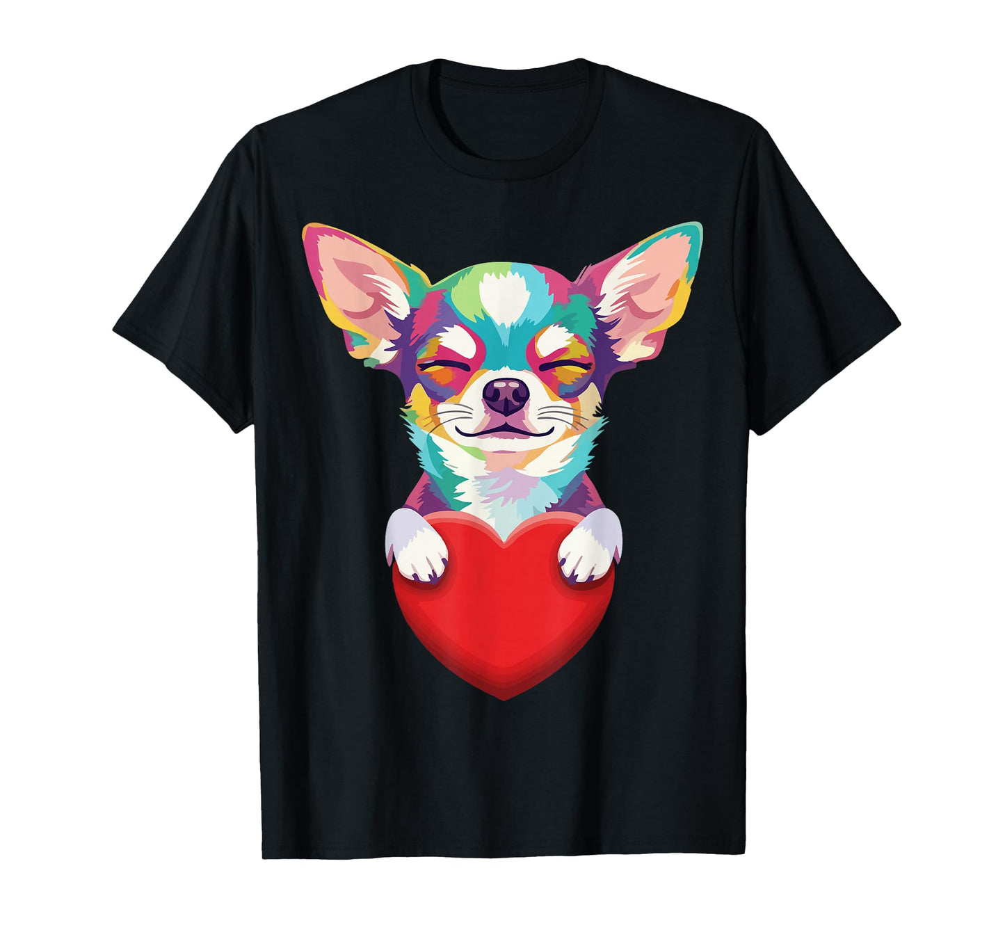 Cute Chihuahua Dog Heart Love Valentine Pet Animal Lover T-Shirt