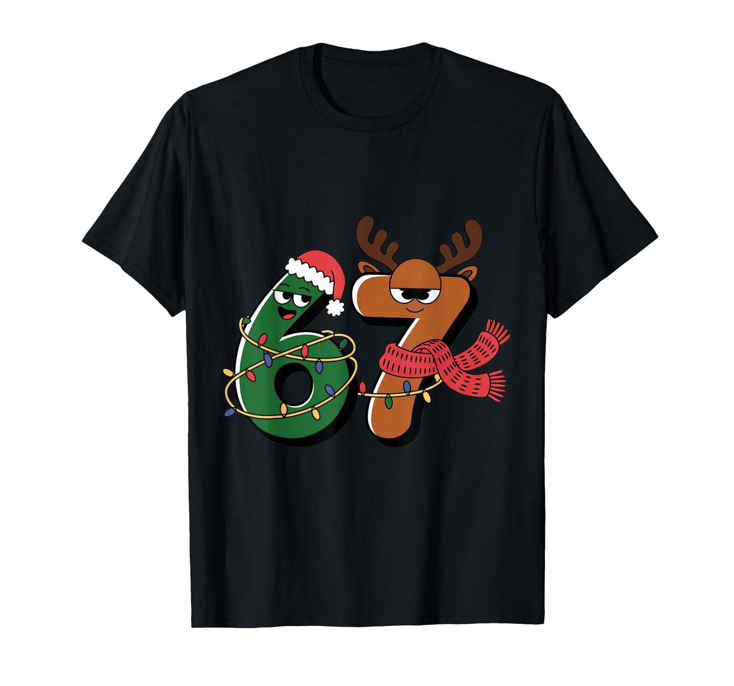 Funny Christmas Six Seven 67 Meme 6 7, Holiday Pajamas Kids T-Shirt