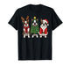 Retro Christmas Boston Terrier Santa Reindeer Dog Lover T-Shirt