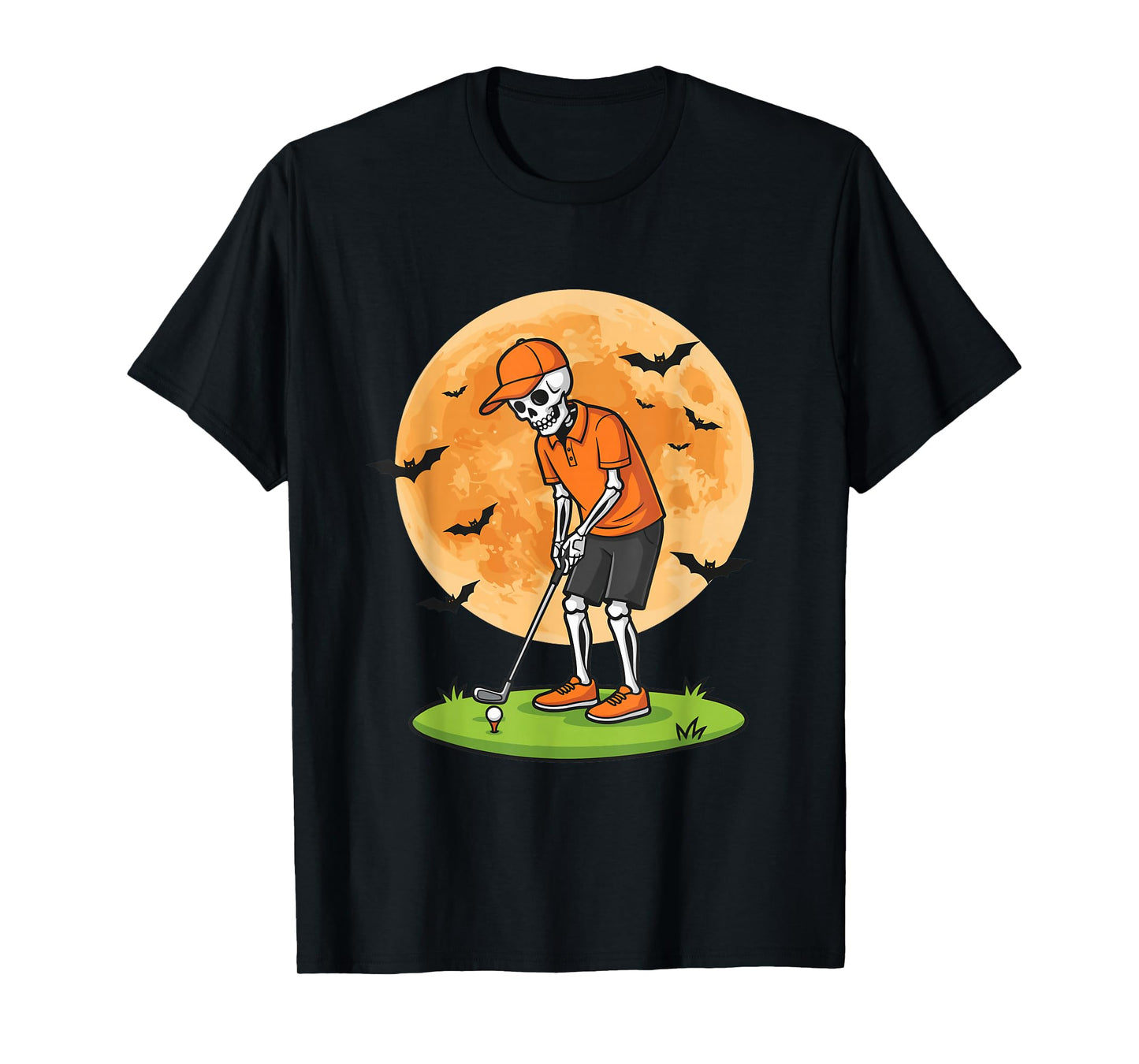 Funny Golf Skeleton Halloween Spooky Golfer Costume Golfing T-Shirt