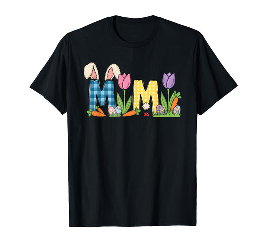 Easter Mimi Bunny Ears Tail Tulips for Mom Grandmother T-Shirt