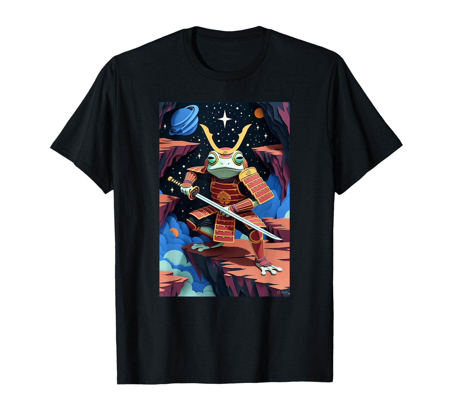 Astral Samurai Frog Warrior T-Shirt