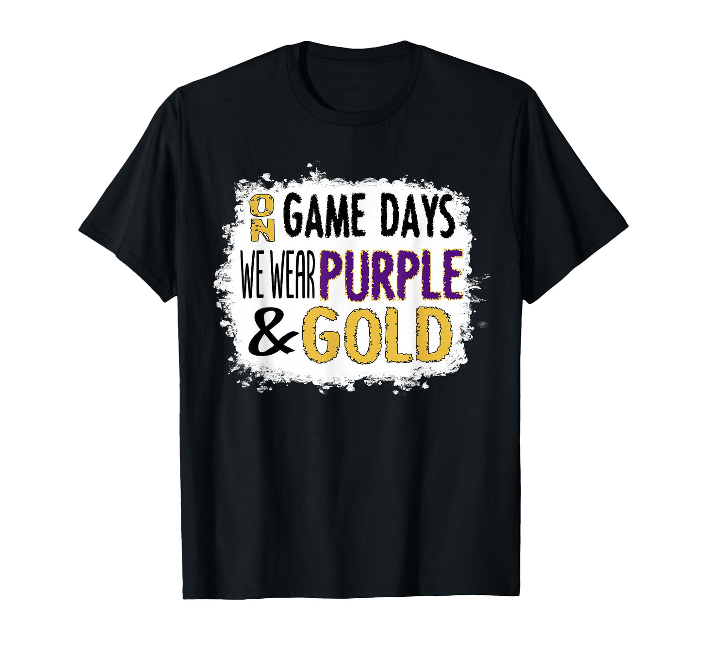 Retro Purple and Gold School or College Sport Game Day Group T-Shirt