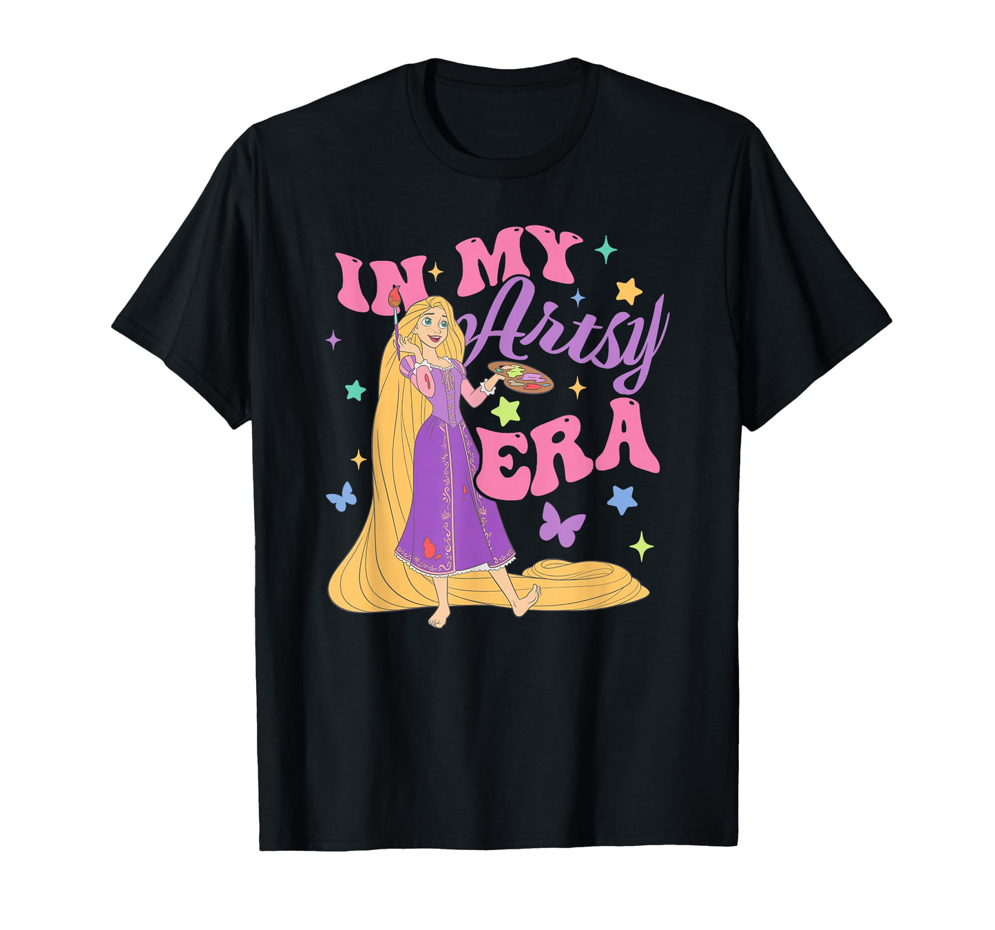Disney Tangled Rapunzel in My Artsy Era Portrait T-Shirt