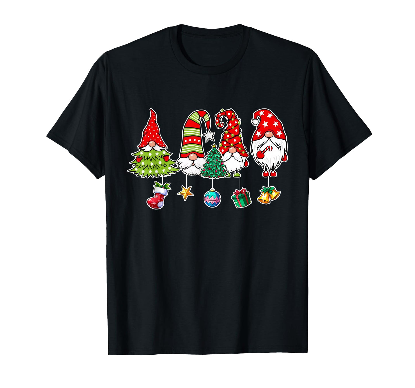 Cute Gnomes Merry Christmas Light Family Gnome Xmas Matching T-Shirt
