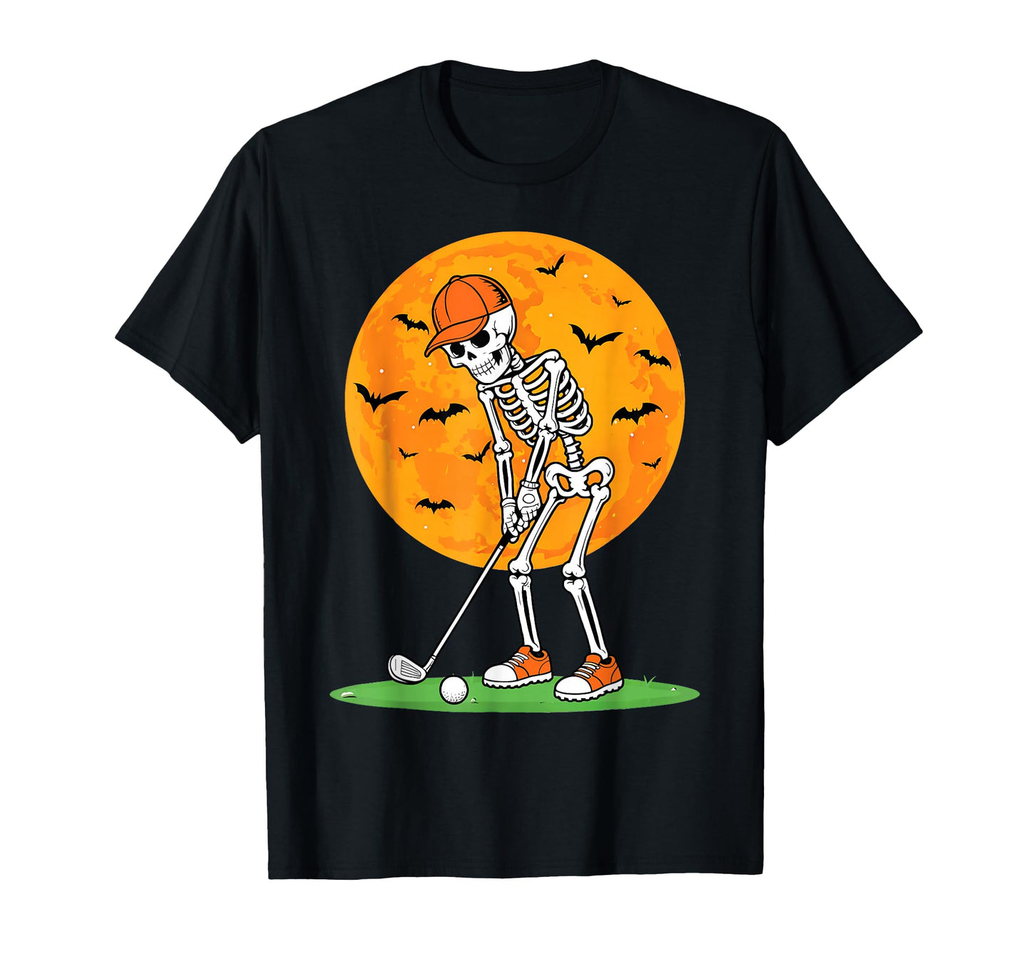 Halloween Golf Skeleton Spooky Golfer Halloween Golfing T-Shirt