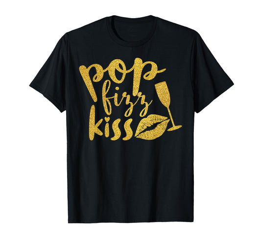 Pop Kiss Kiss Celebration New Year Eve 2026 Party Women T-Shirt