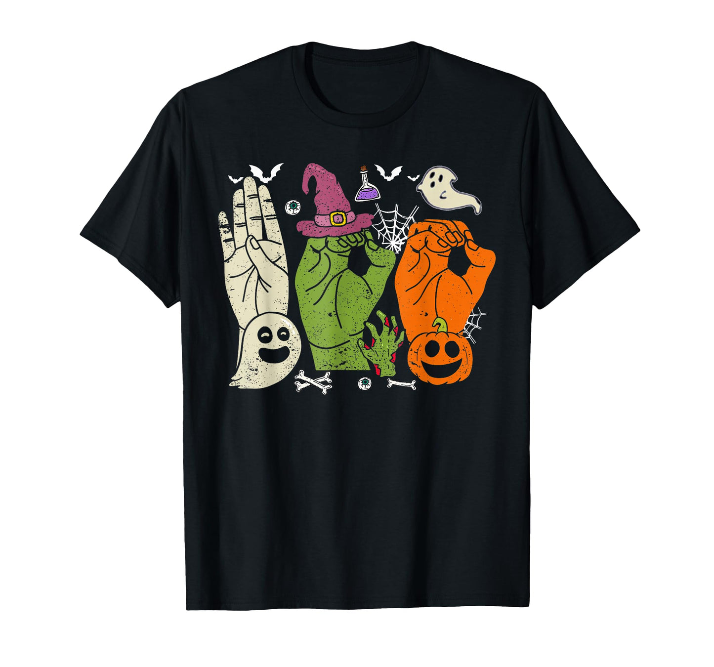 Halloween SPED Teacher Boo in ASL Boo Hands Sign Language T-Shirt