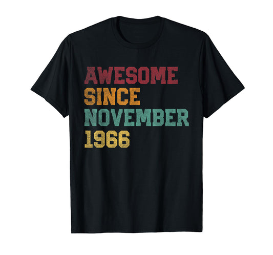 Retro 59th Birthday 59 Years Old Awesome Since November 1966 T-Shirt
