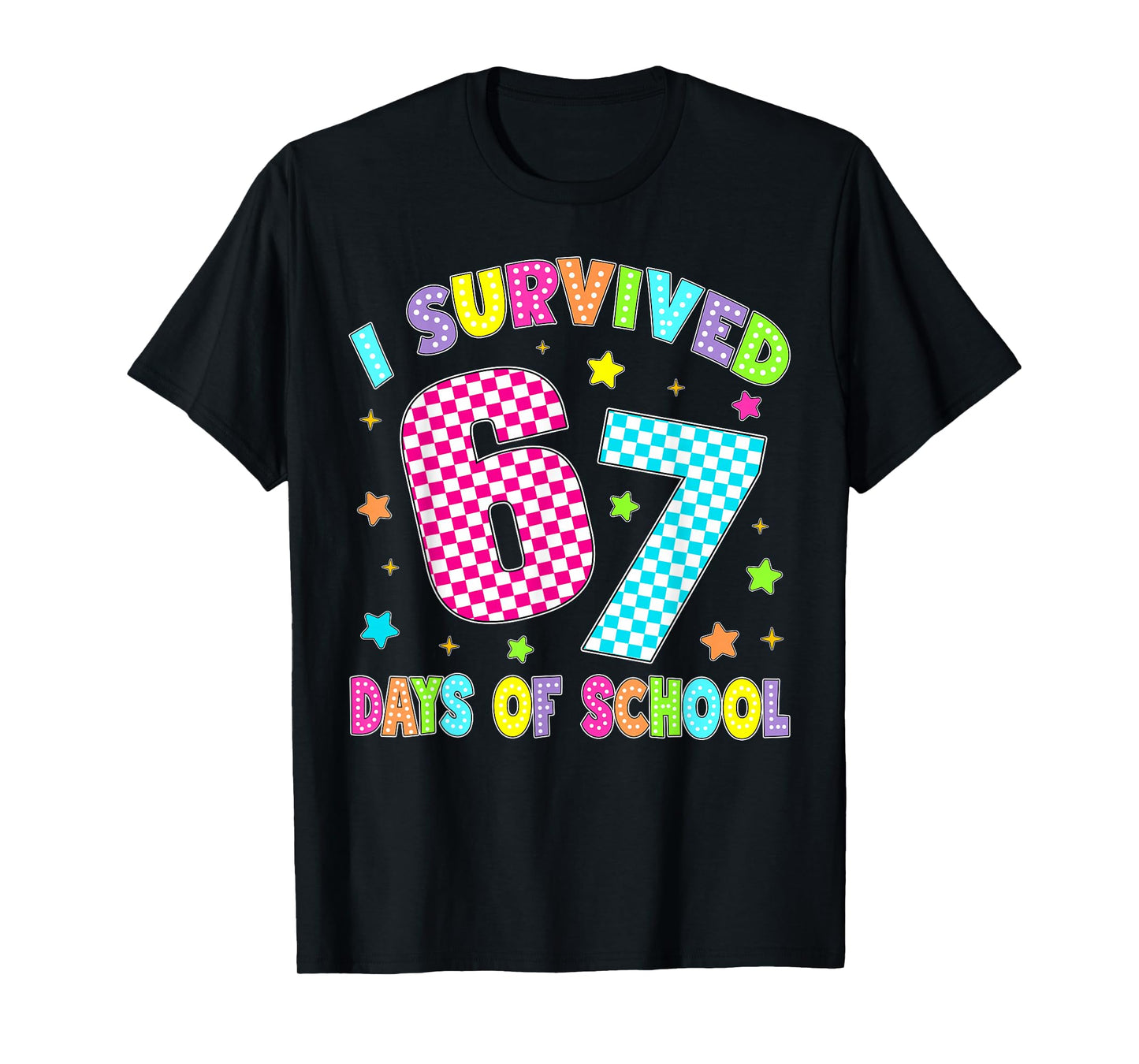 I Survived 67 Days of School Six Seven 67 Meme Slang Kids T-Shirt