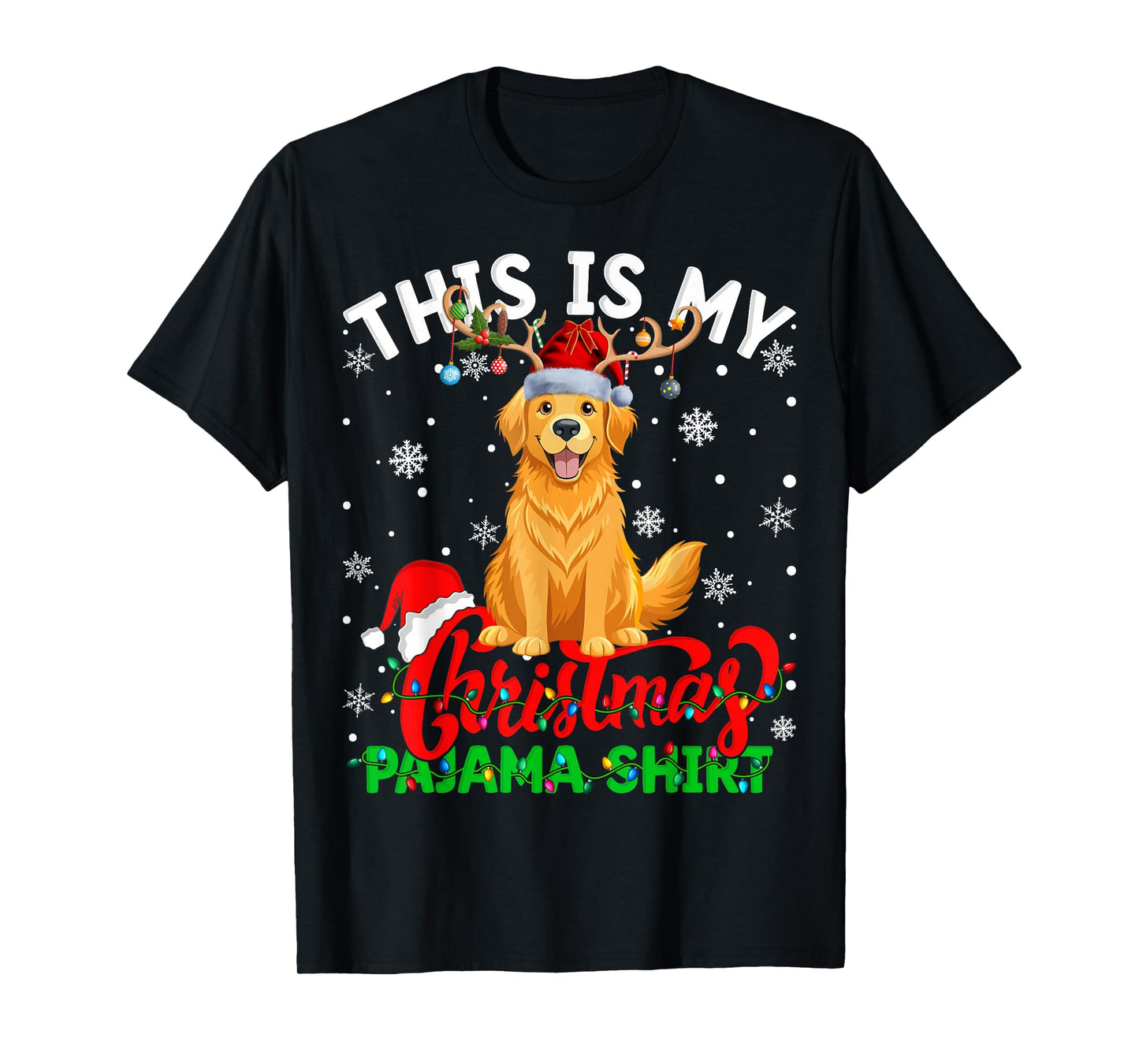 This is My Golden Retriever Ugly Christmas Pajama Sweater T-Shirt