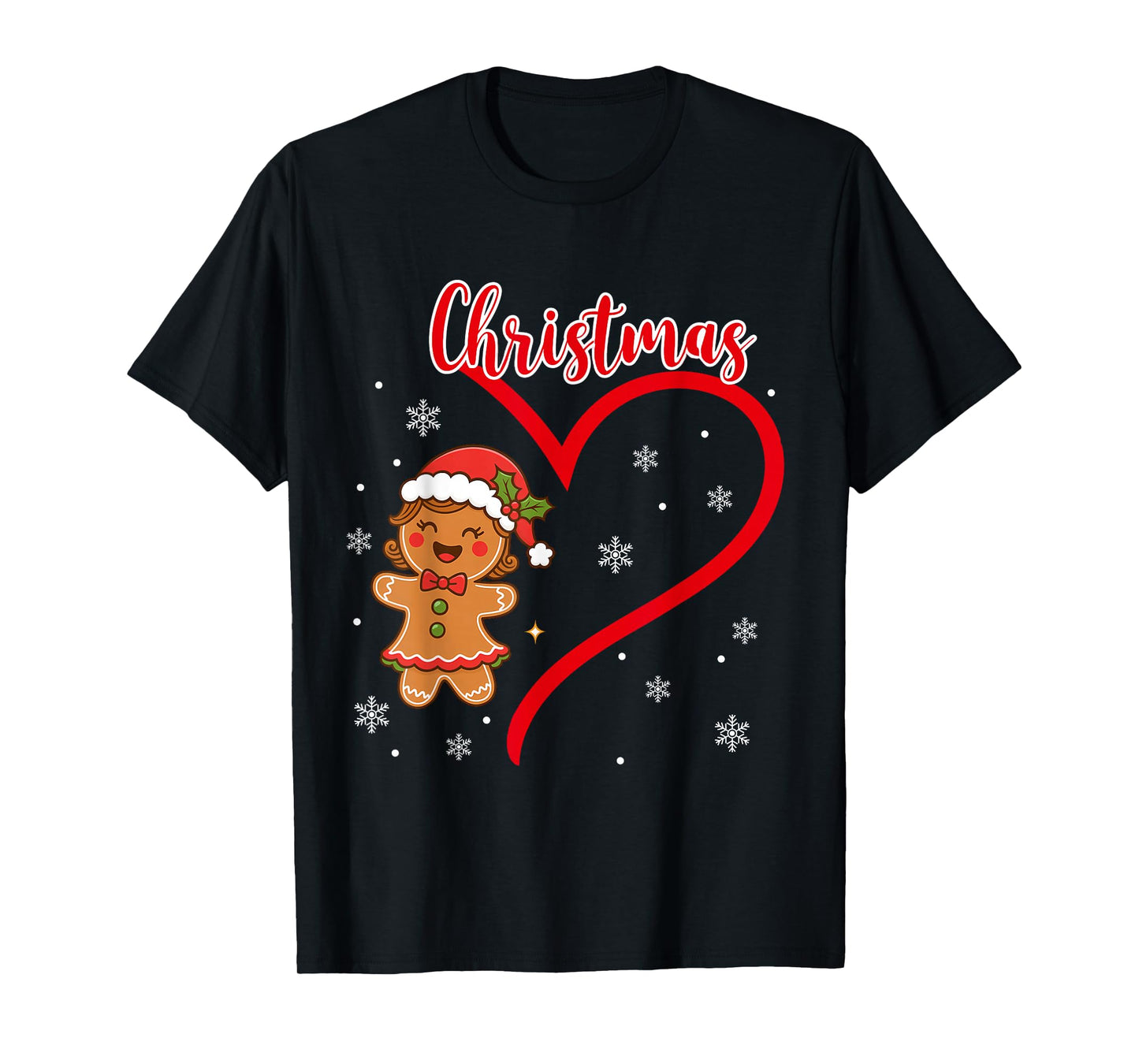 Merry Christmas Gingerbread Couple Christmas Pajama Matching T-Shirt